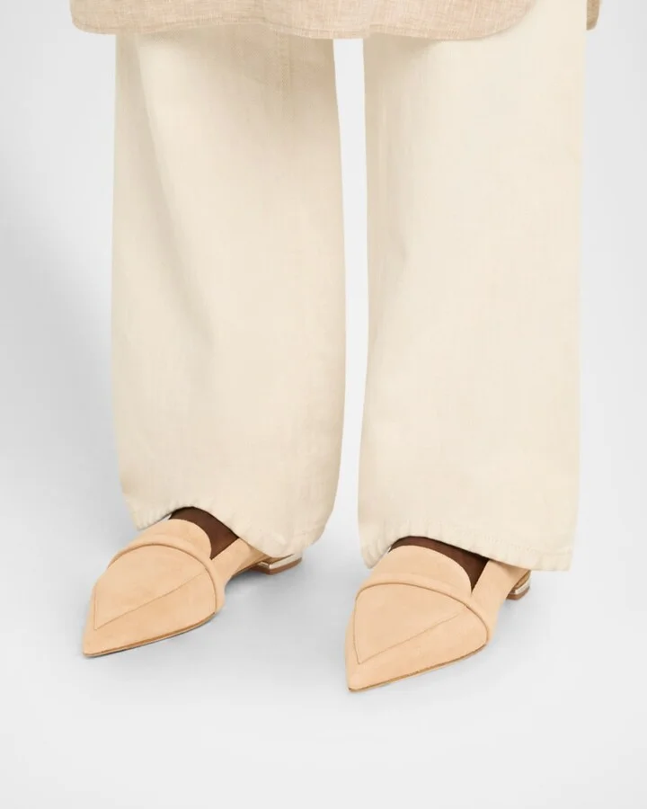 Dora Suede Pointed-Toe Loafers - Image 4