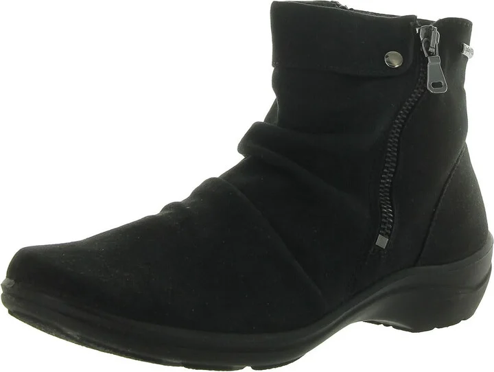 Dora Womens Faux Suede Faux Fur Ankle Boots