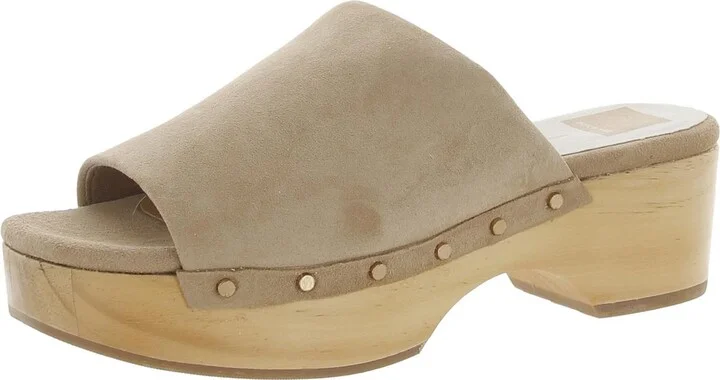 Dorado Womens Suede Studded Wedge Sandals