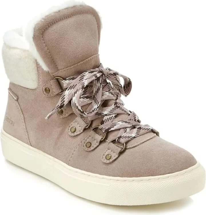 Dorchester Women's US 7 Taupe Suede Waterproof Ankle Snow Boots ZPO2369
