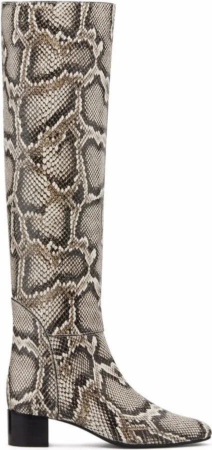 Doreen snakeskin-effect boots
