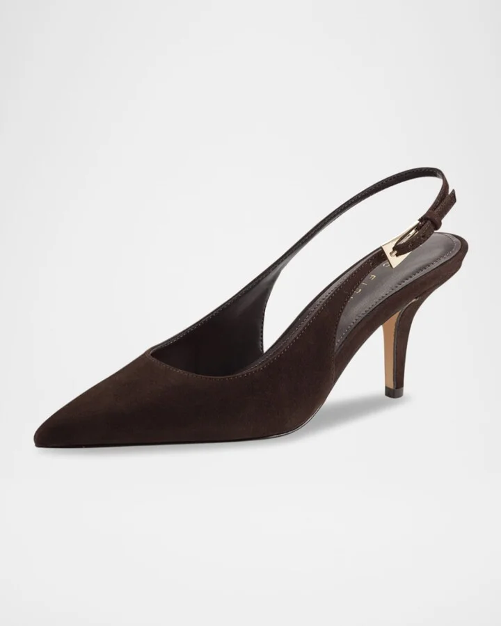 Dorie Suede Slingback Pumps - Image 2