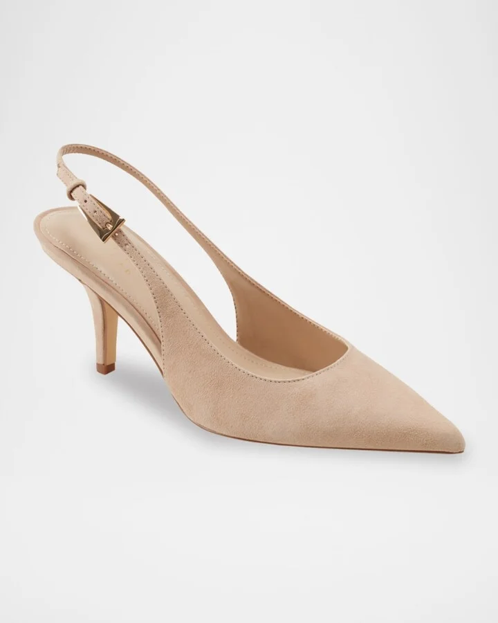 Dorie Suede Slingback Pumps - Image 9
