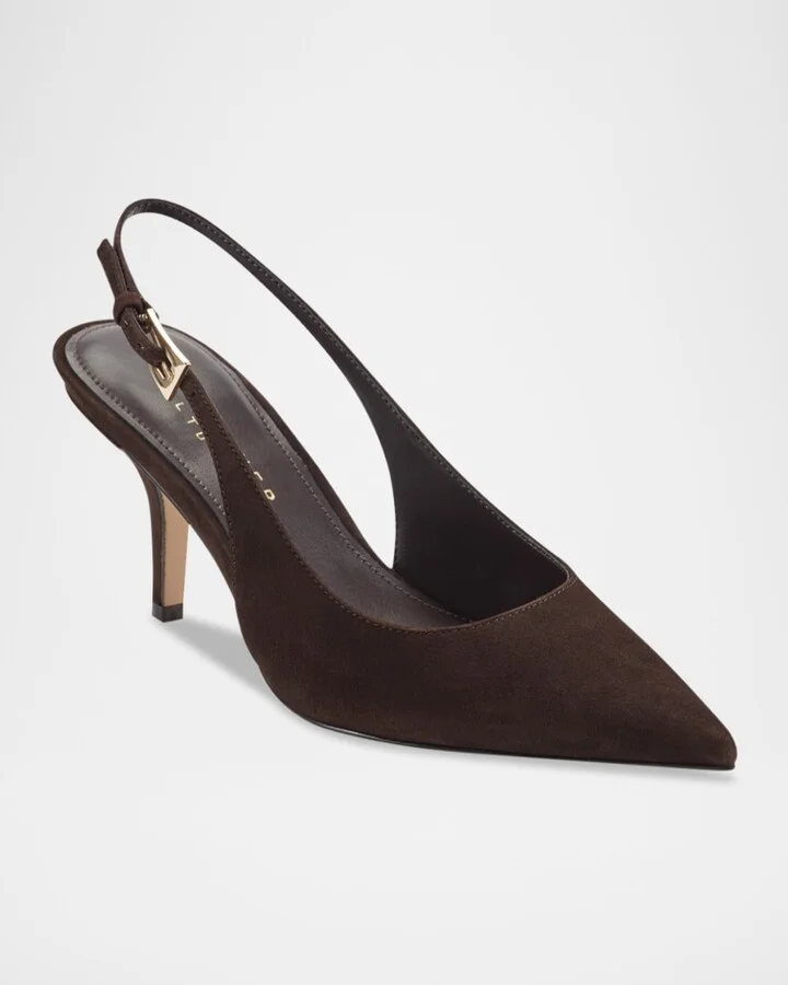 Dorie Suede Slingback Pumps - Image 10