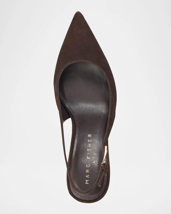 Dorie Suede Slingback Pumps - Image 11