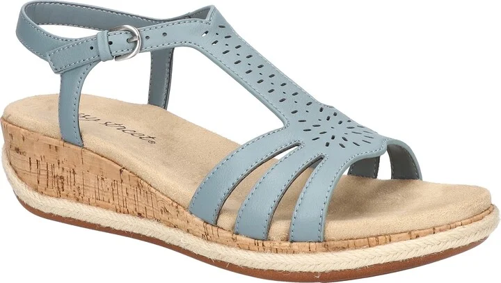 Dorinda T-Strap Wedge Sandal
