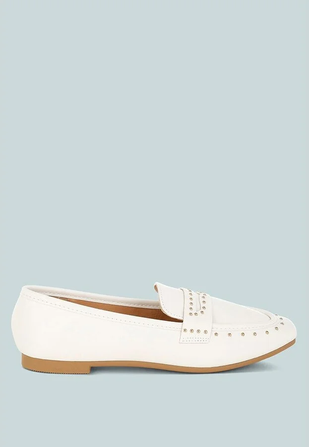 Dorlina Studded Faux Leather Loafers - Image 2