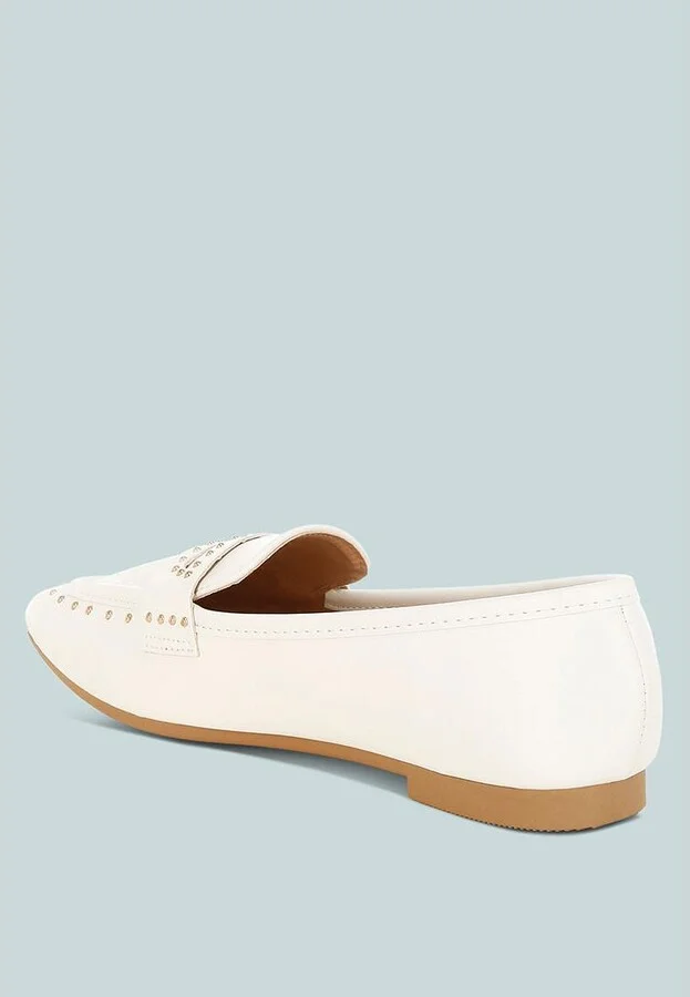 Dorlina Studded Faux Leather Loafers - Image 3