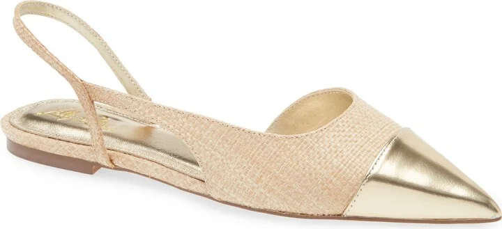 Dorsee Half d'Orsay Pointed Toe Slingback Flat