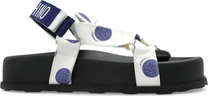 Dot-Print Sandals