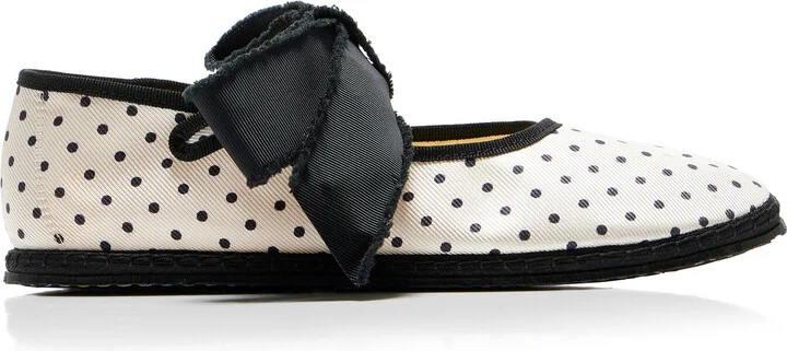Dot Silk Mary Jane FlatsVENEZiA