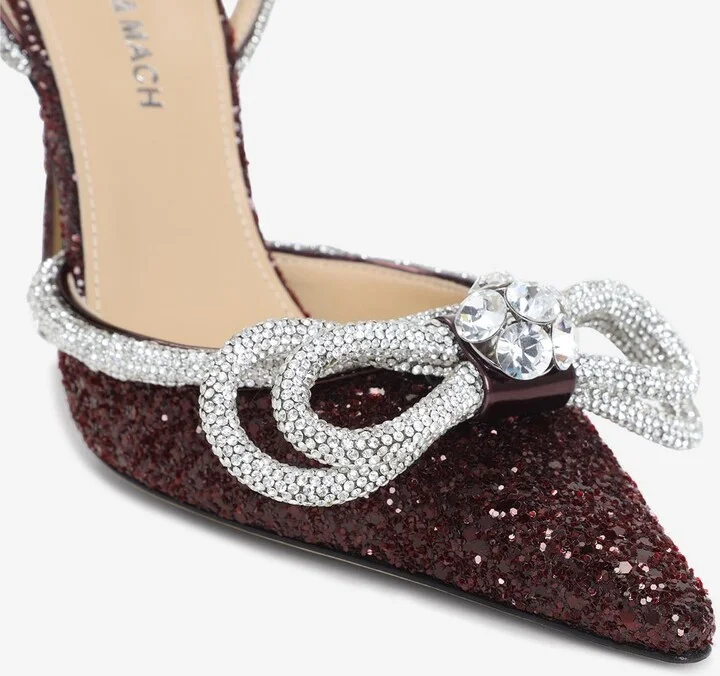 Double Bow 110 Glittered Pumps - Image 3