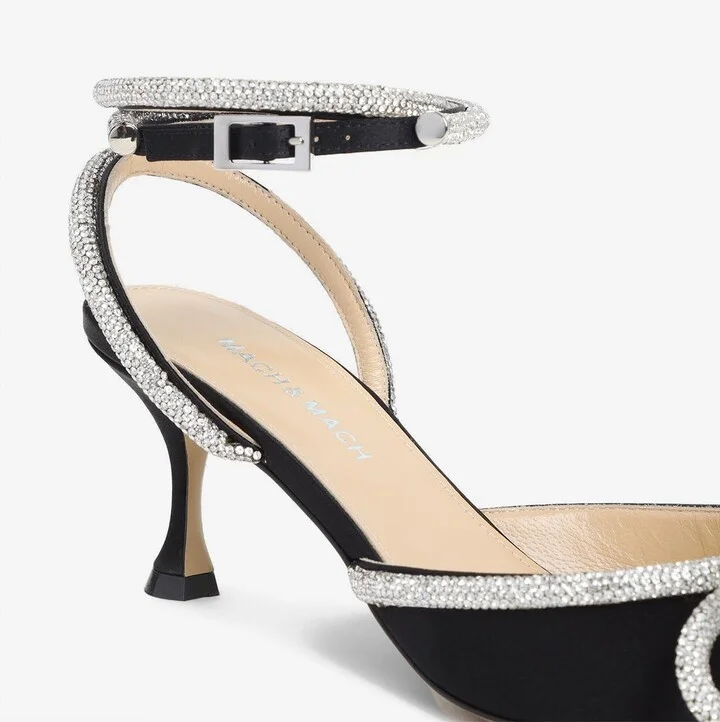 Double Bow 65 Silk Pumps - Image 2