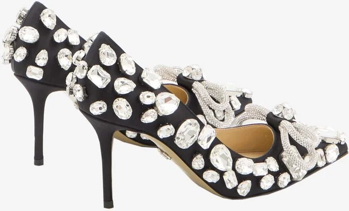 Double Bow 85 Crystal Embellished Pumps - Image 2