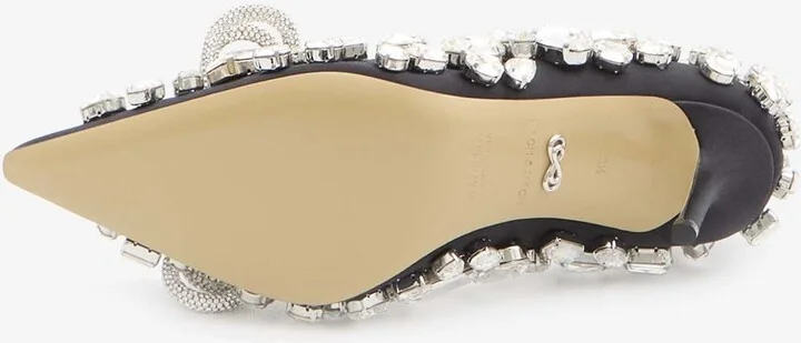 Double Bow 85 Crystal Embellished Pumps - Image 3