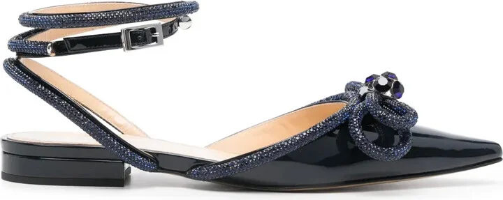 Double Bow ballerina shoes