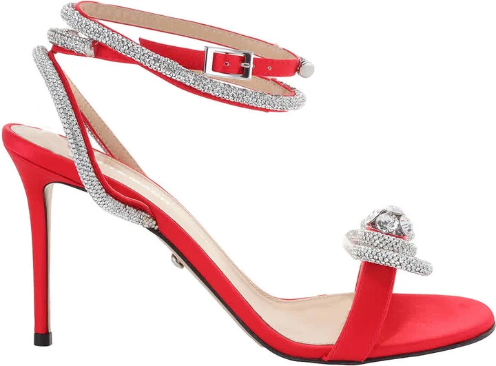 Double Bow Crystal Sandals
