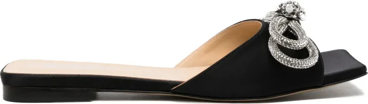 Double Bow flat mules