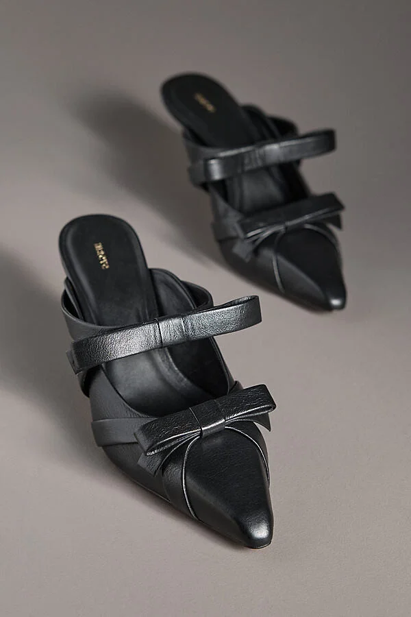 Double Bow Heeled Mules - Image 2