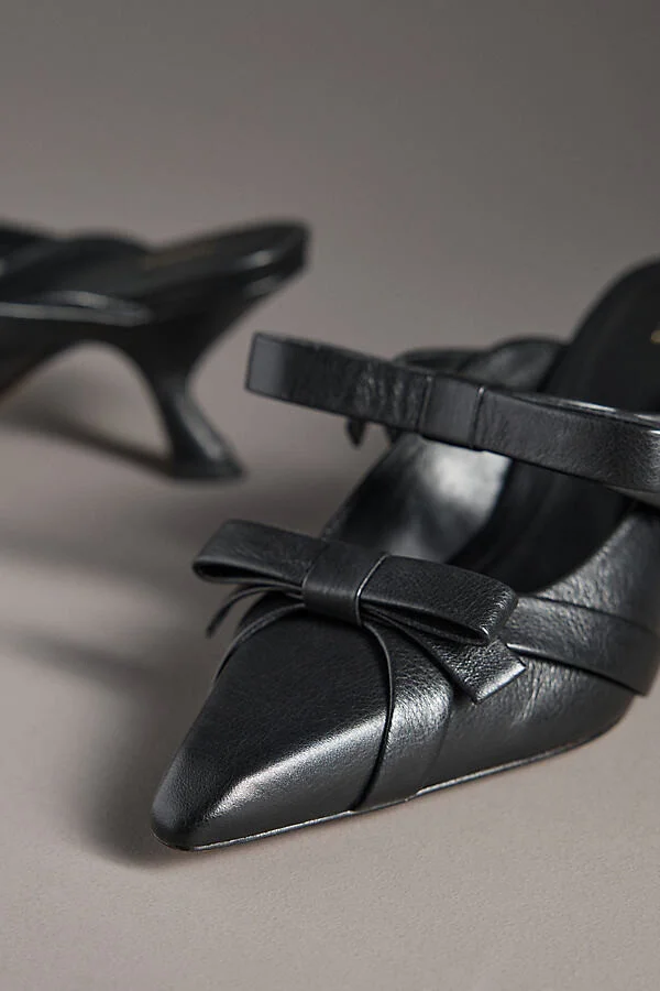 Double Bow Heeled Mules - Image 3