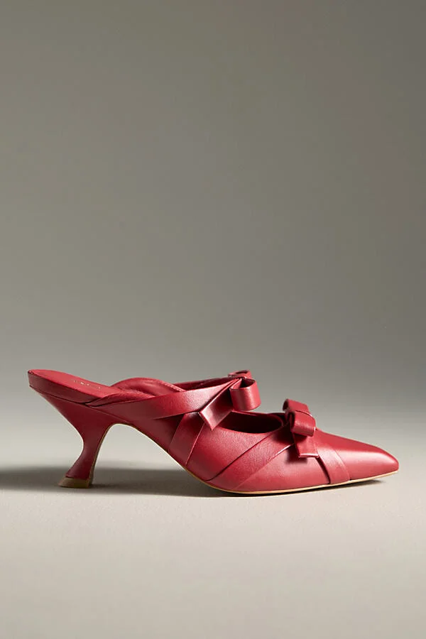 Double Bow Heeled Mules - Image 2