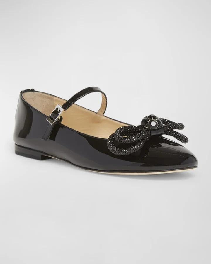 Double Bow Patent Mary Jane Flats - Image 2