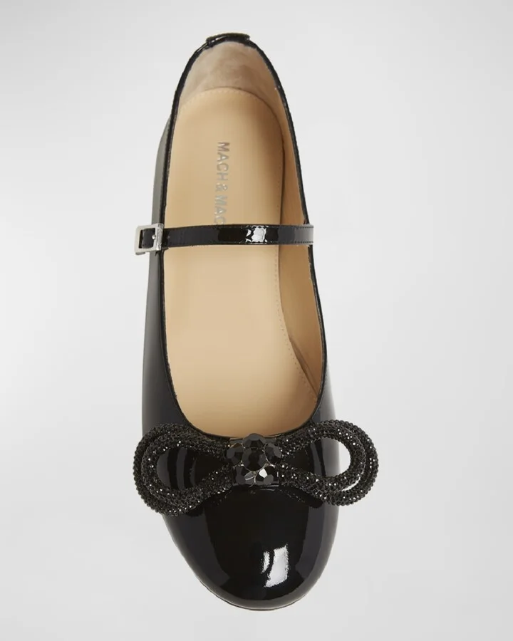 Double Bow Patent Mary Jane Flats - Image 3