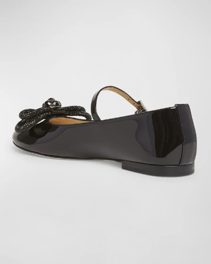 Double Bow Patent Mary Jane Flats - Image 4