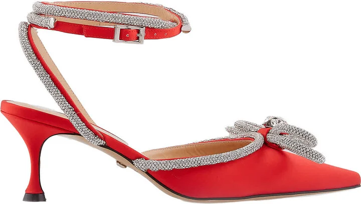 Double Bow Pointed-Toe Pumps