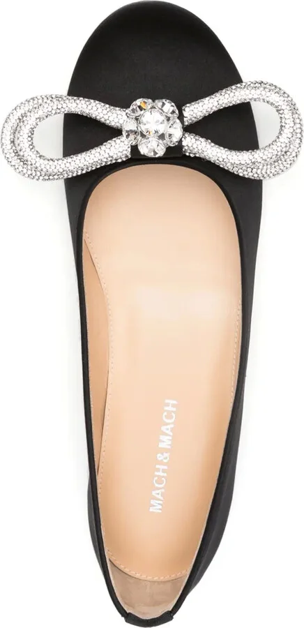 Double Bow satin ballerina shoes - Image 4