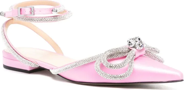 Double Bow satin flat pumps - Image 2