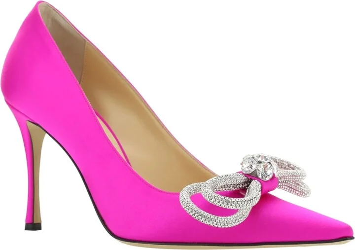 Double Bow Satin Pumps - Image 2