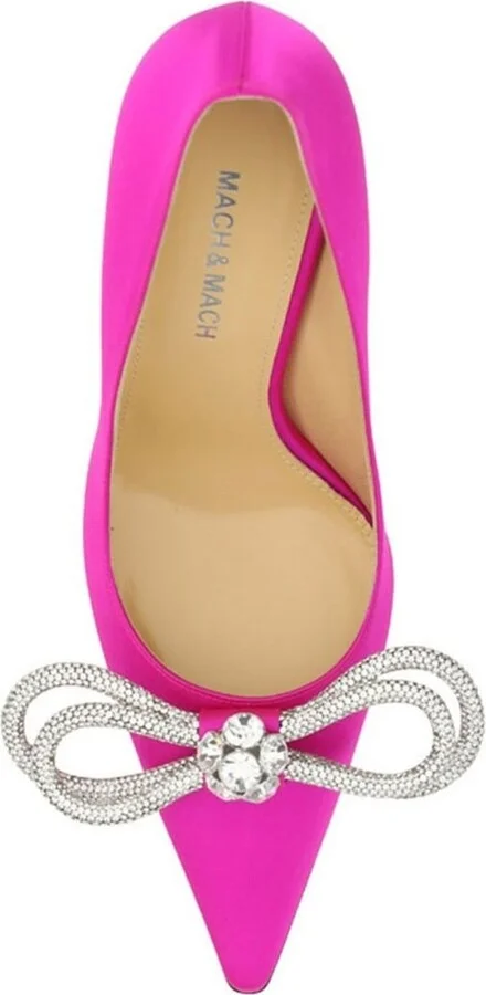 Double Bow Satin Pumps - Image 4