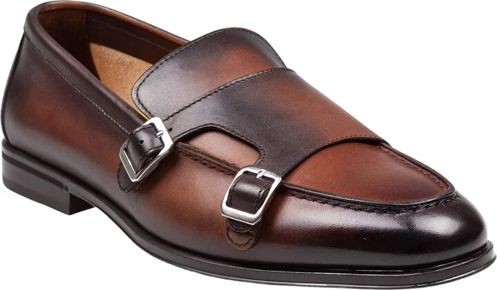 Double Bucke Adler Loafers In Wood Color Leather - Image 2