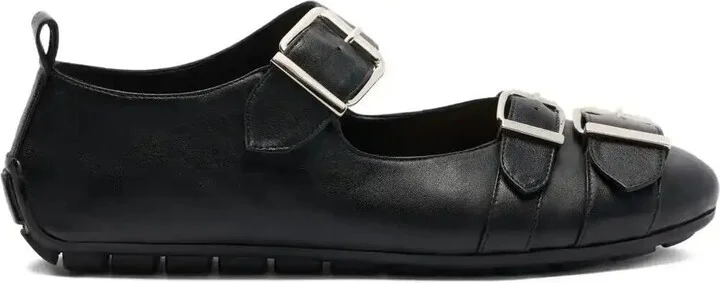 Double-Buckle Ballet Flats