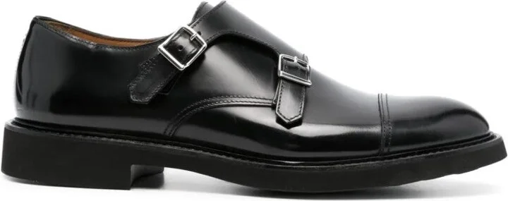 Double Buckle Black Shoes