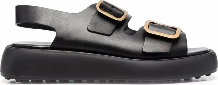 Double Buckle Fastening Sandals