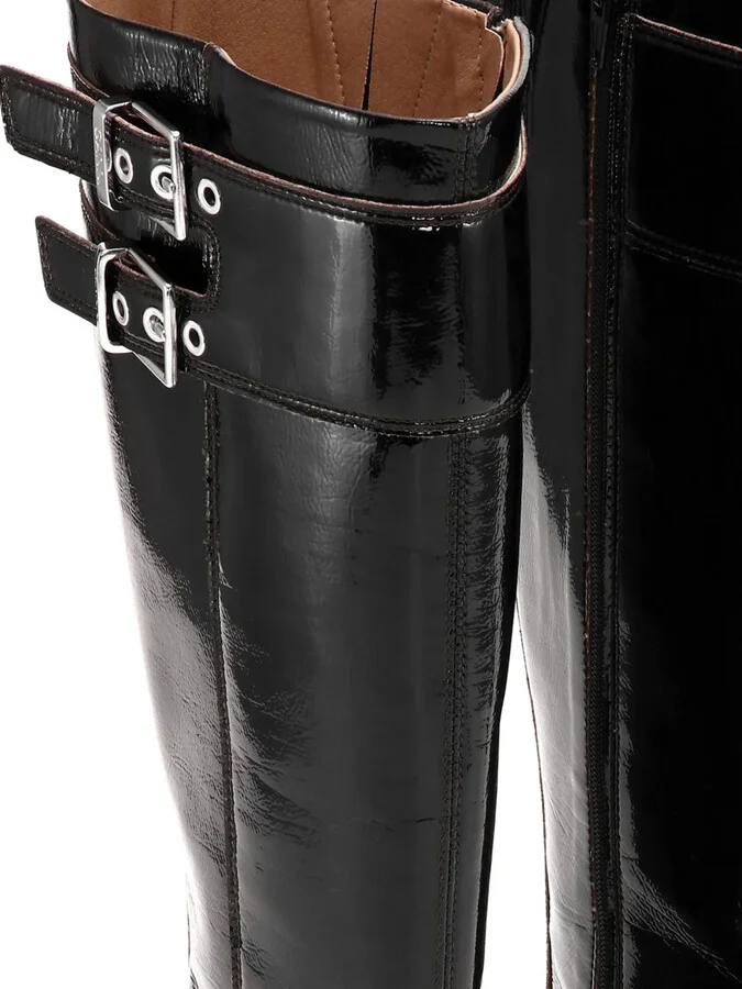 Double-Buckle Knee-High Boots - Image 2