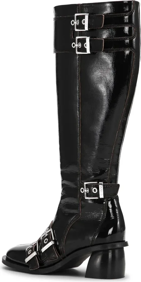 Double-Buckle Knee-High Boots - Image 3