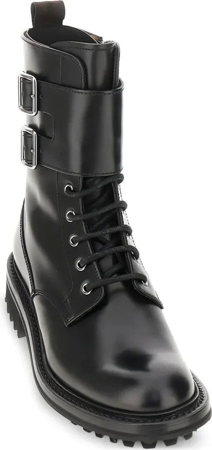 Double-Buckle Lace-Up Boots - Image 2