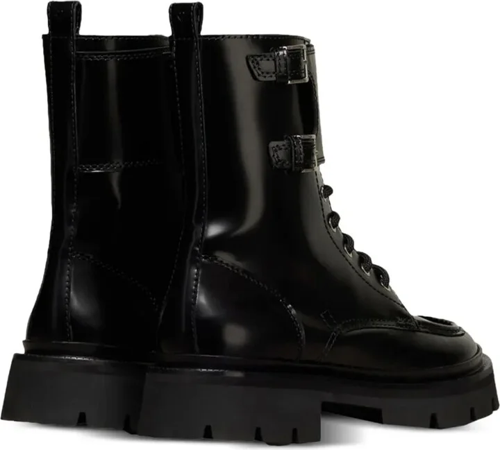 Double-Buckle Leather Boots - Image 3