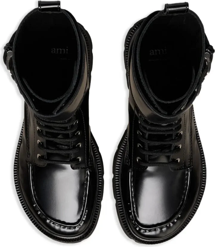Double-Buckle Leather Boots - Image 4