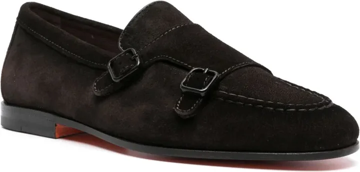 Double-Buckle Leather Loafers - Image 2
