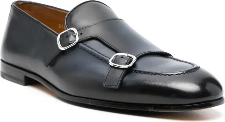 Double-Buckle Leather Loafers - Image 2