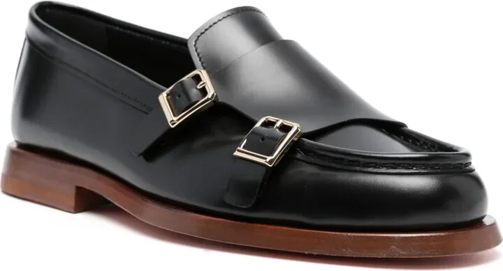 Double-Buckle Leather Loafers - Image 2