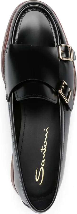 Double-Buckle Leather Loafers - Image 4
