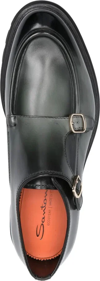 Double-Buckle Leather Loafers - Image 4