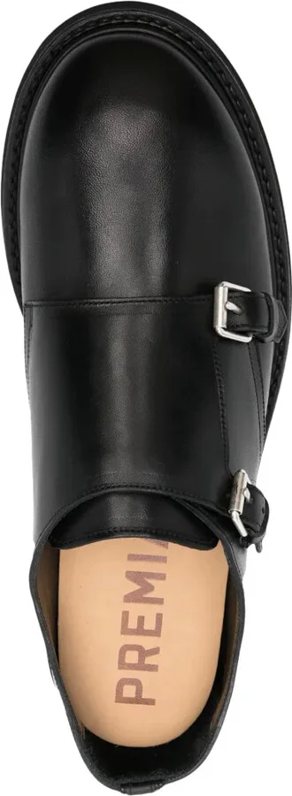 Double-Buckle Leather Monk Shoes - Image 4