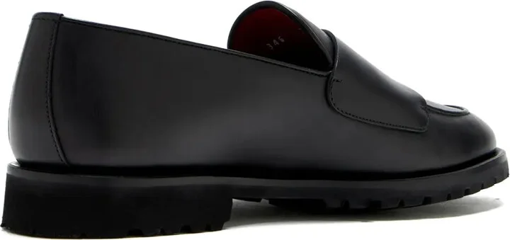 Double-Buckle Leather Monk Shoes - Image 2