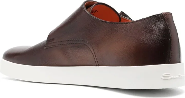 Double-Buckle Leather Monk Shoes - Image 3